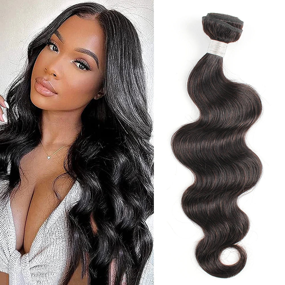 Body Wave Human Hair 1 Bundle Natural Color Brown Ombre Honey Blonde Color In Stock Peruvian Remy Human Hair Extention 95g/PC