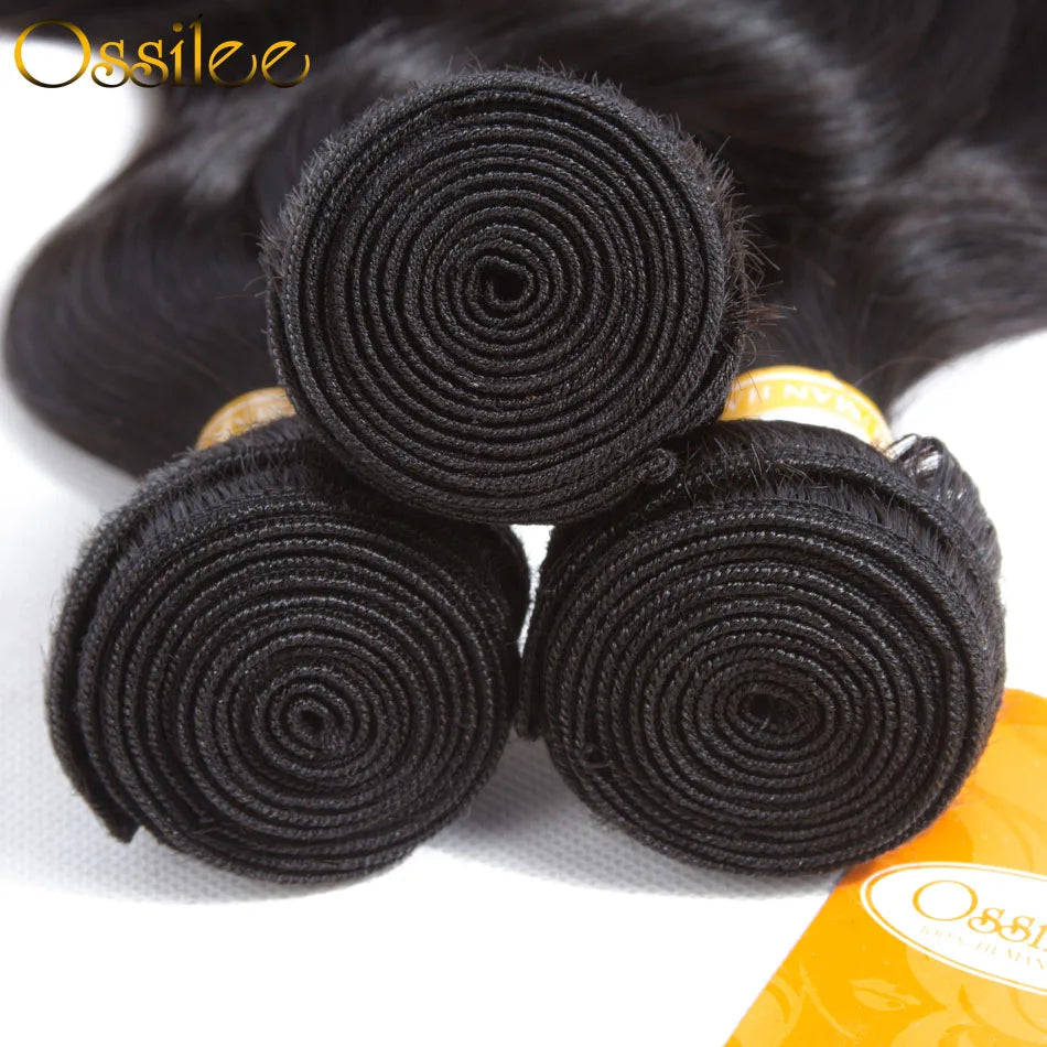 Ossilee Body Wave Bundles Malaysian Hair Bundles Human Hair Bundles 1/3/4pcs/lot Human Hair Weave Bundles NonRemy Hair Extention