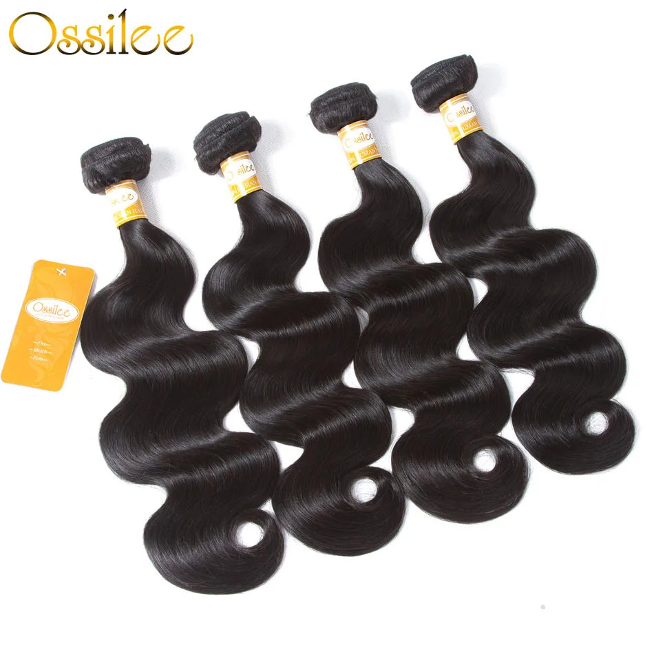 Ossilee Body Wave Bundles Malaysian Hair Bundles Human Hair Bundles 1/3/4pcs/lot Human Hair Weave Bundles NonRemy Hair Extention