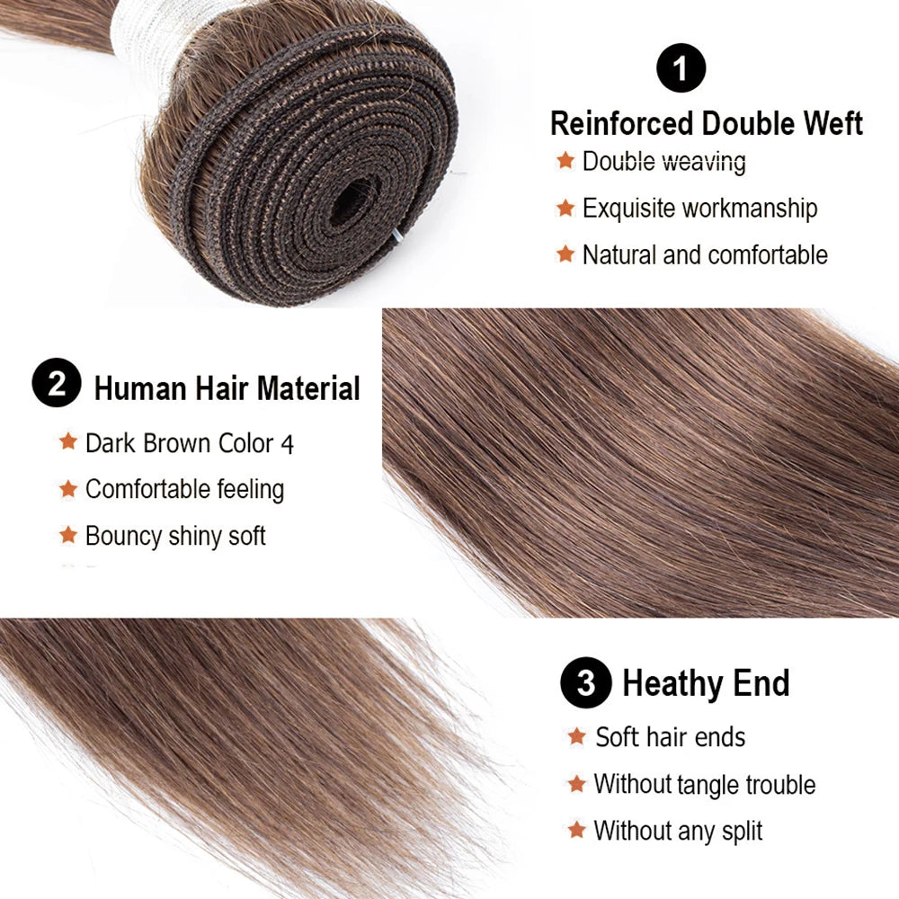 Straight Human Hair Bundle 95g/PC Indian Remy Hair Extention For Women Natural Black Brown Ombre Blonde Color Free Shipping