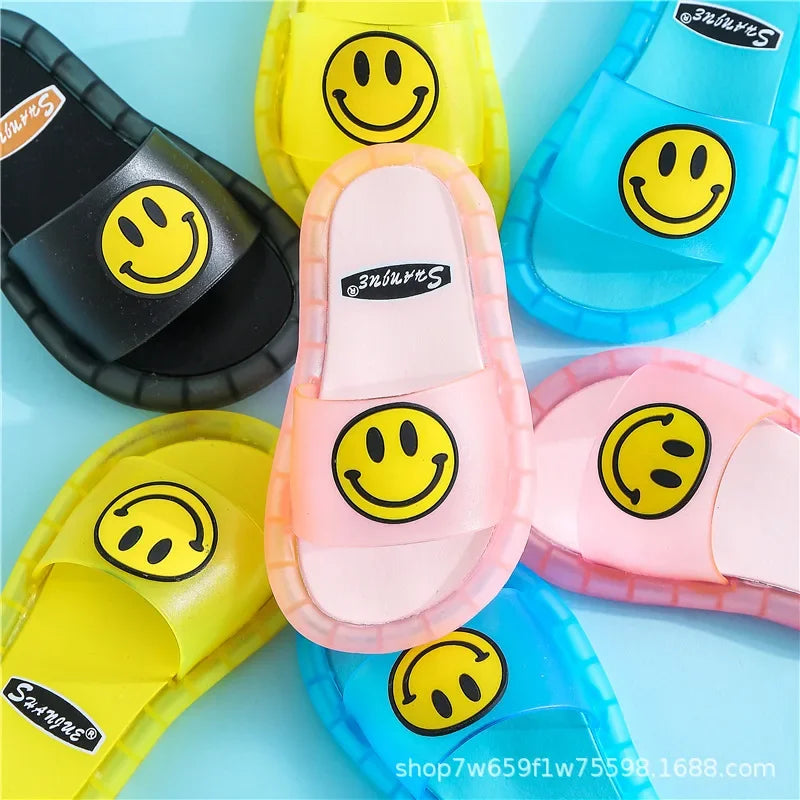 Summer Cartoon Kids Slippers Korean Style Baby Boys Girls Indoor Outdoor Use PVC Material Home Use Wholesale Children's Slippers