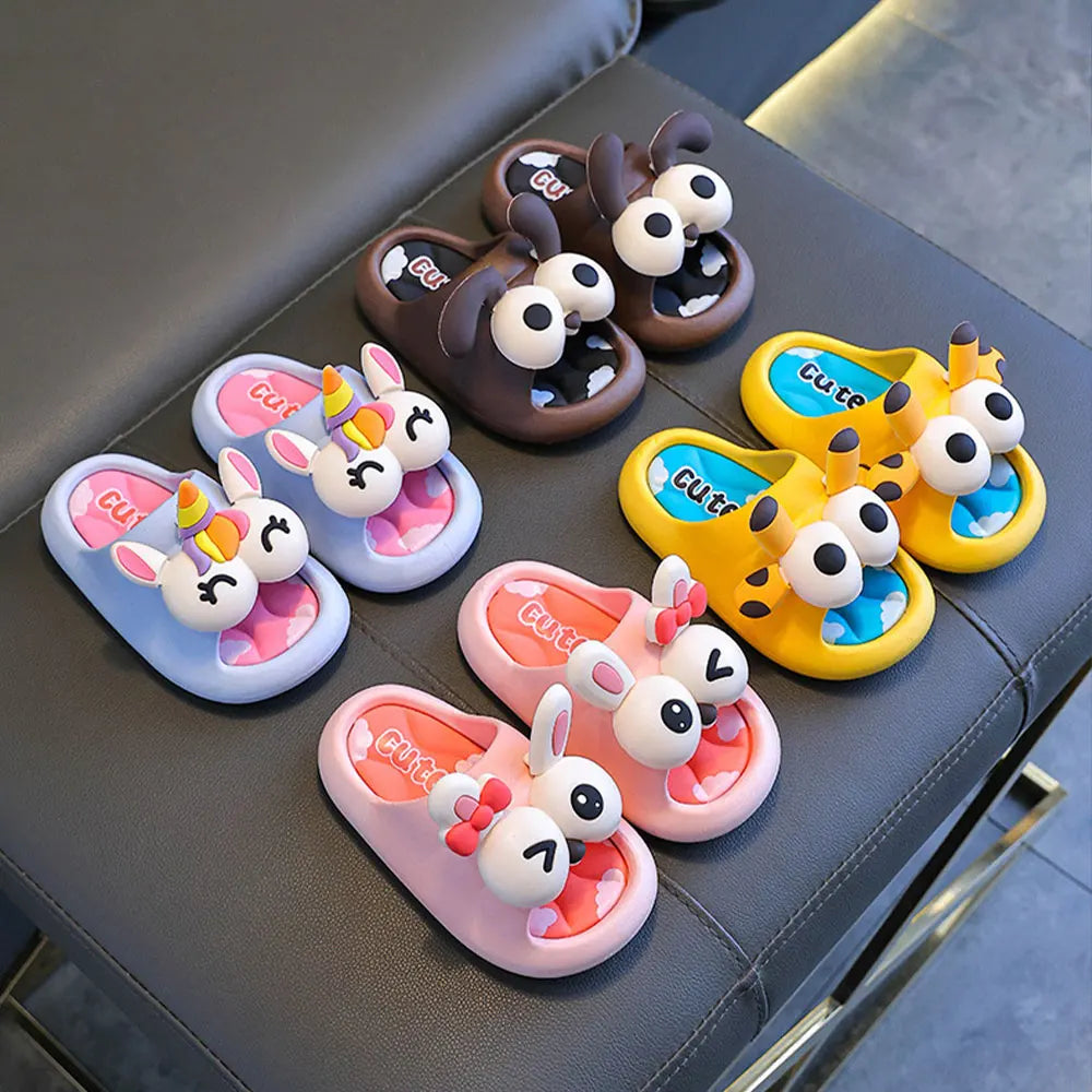 Summer Children's Sandals and Slippers for Boys and Girls Baby Non-Slip Soft Bottom Indoor Bath Parent-Child Children Sandals