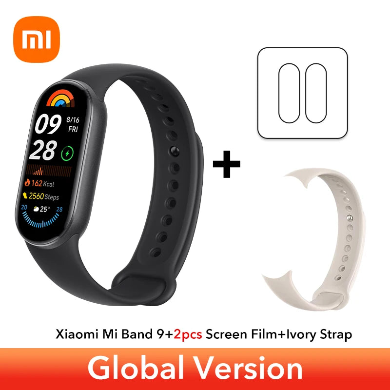 Global Version Xiaomi Smart Band 9 Bracelets 1.62''AMOLED Display BloodOxygen Heart Rate Monitoring 150+ Sport Modes Smart band